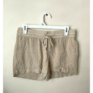 🌸 Style&Co. Womens Petite PS Shorts Bottoms Beige Mid Rise Elastic Waist